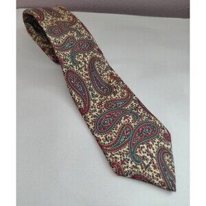 Liberty of London 100% Silk Necktie Tie Vintage Paisley Print England 3"x56"